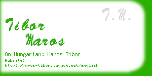 tibor maros business card